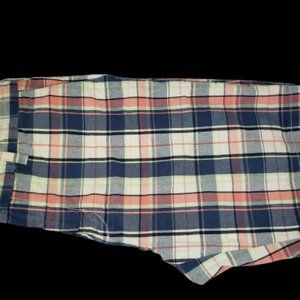 Nautica Slim Fit Plaid Shorts Pink Blue Preppy Golf Shorts Men's Size 36
